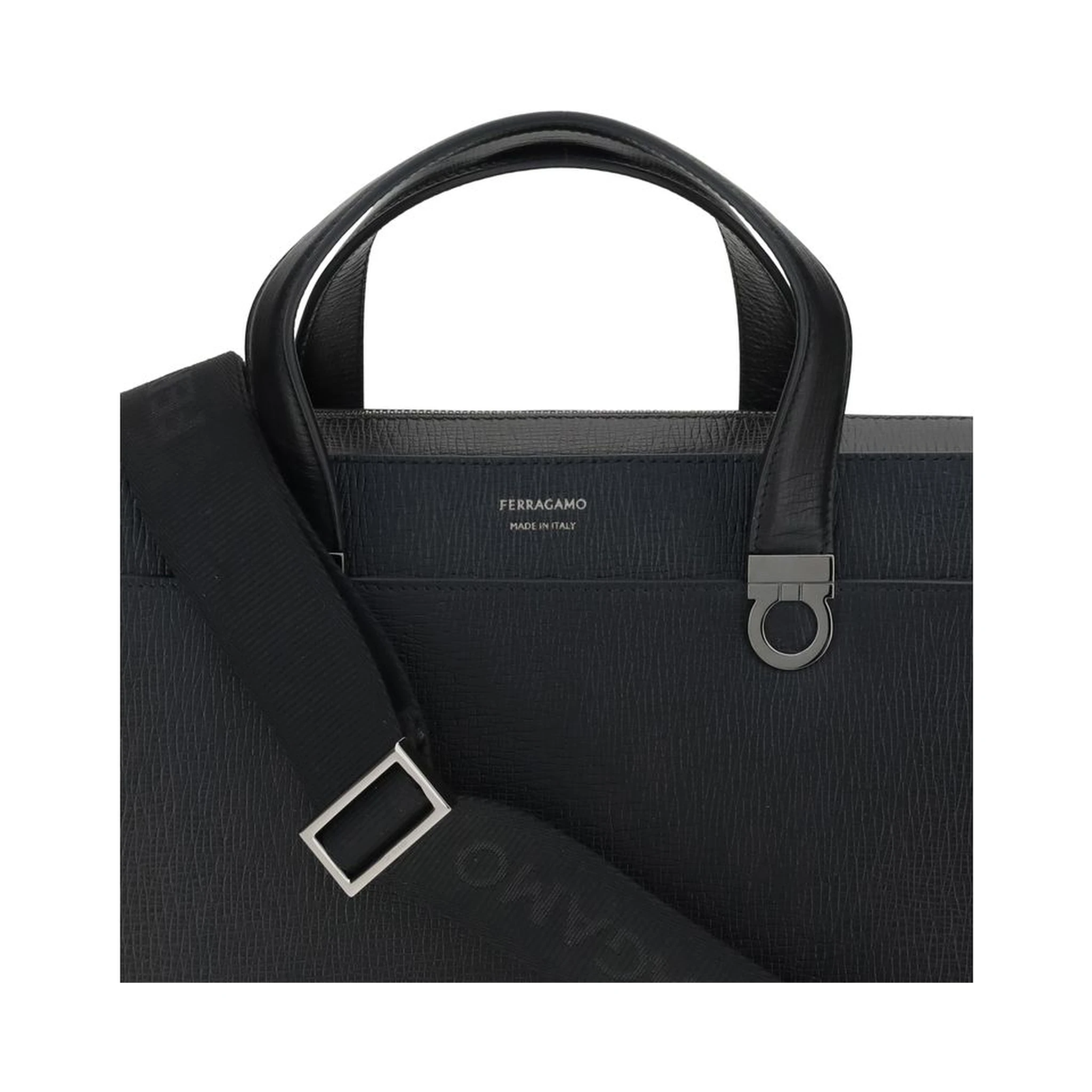 Black Calf Leather Bos Taurus Briefcase