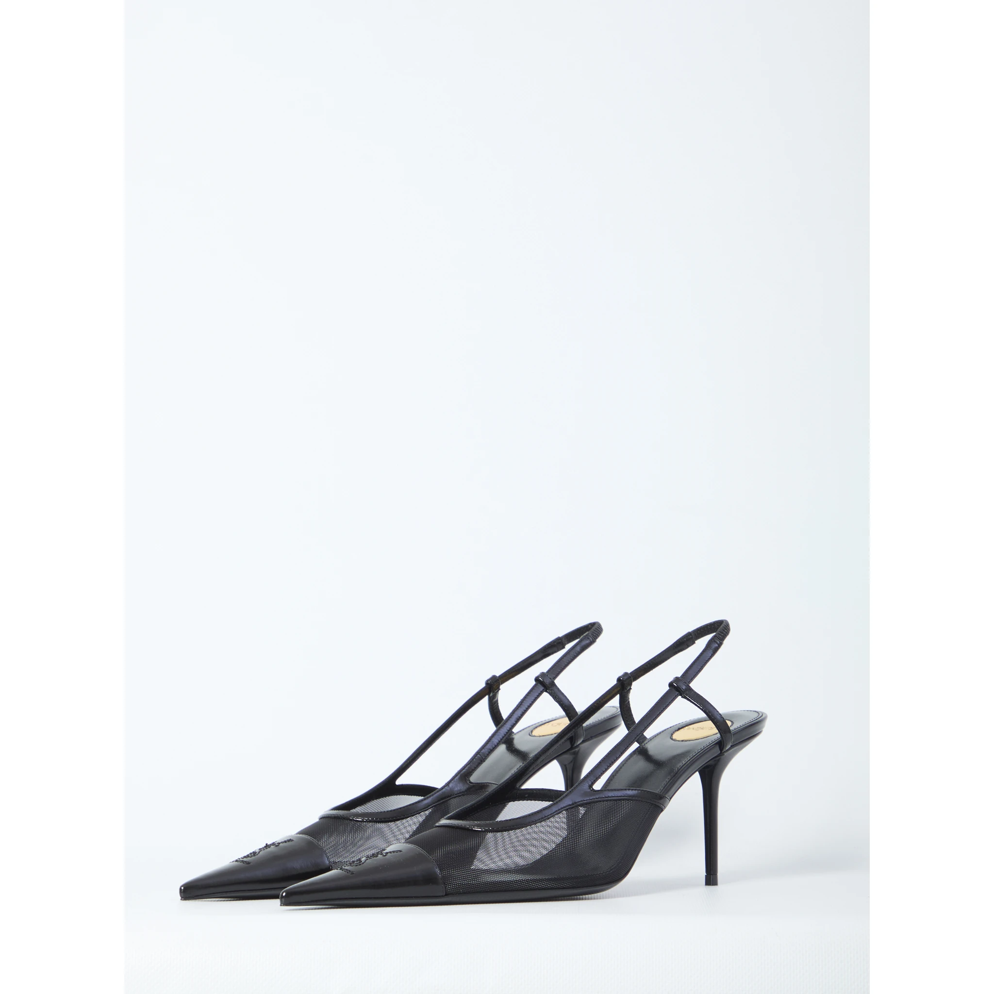 Renée mesh slingback pumps