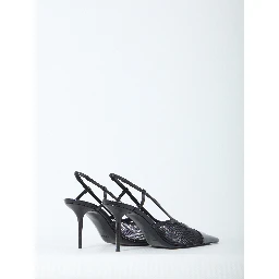 Renée mesh slingback pumps