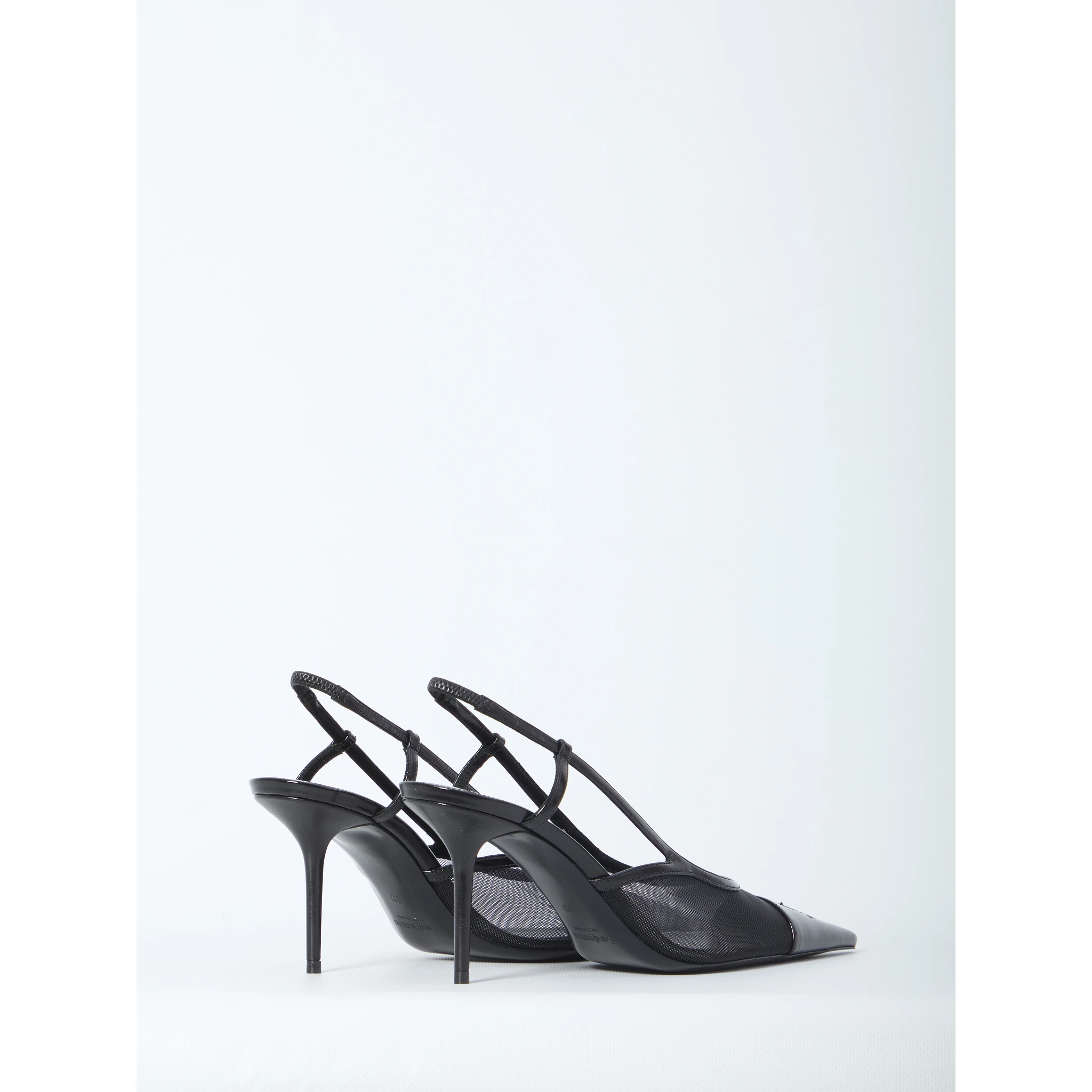 Renée mesh slingback pumps