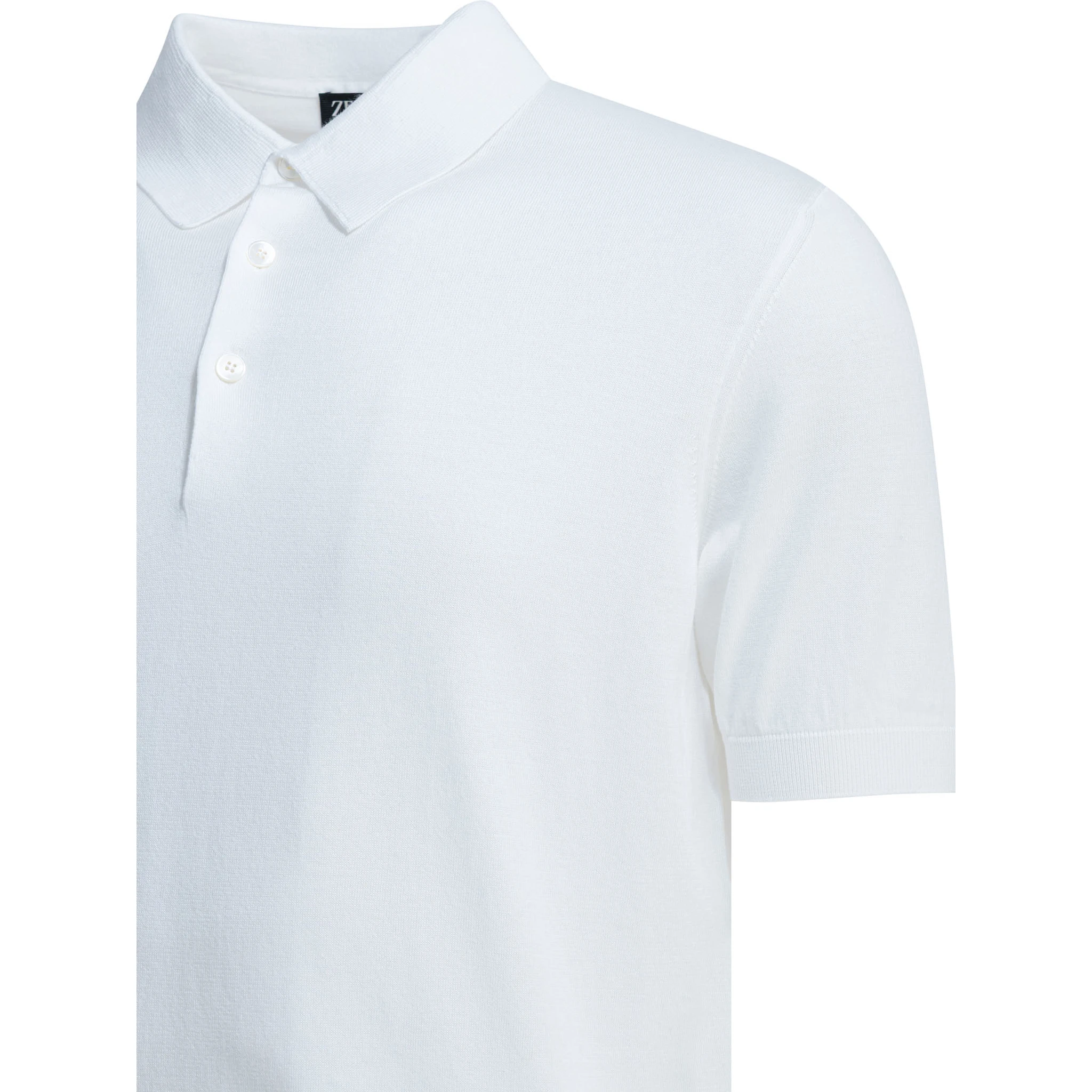 Cotton polo shirt with short sleeves
