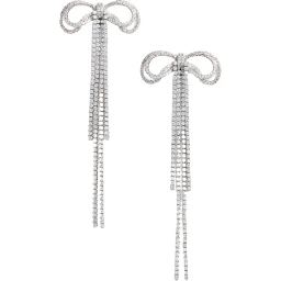 DOUBLE CRYSTAL BOW EARRINGS
