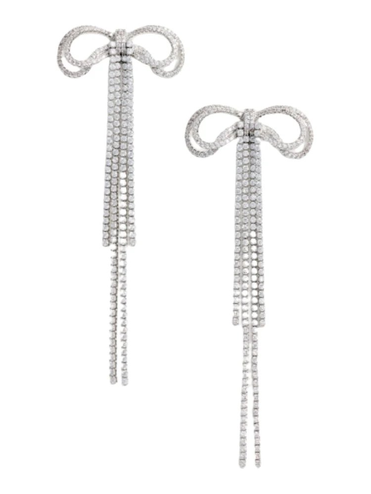 DOUBLE CRYSTAL BOW EARRINGS