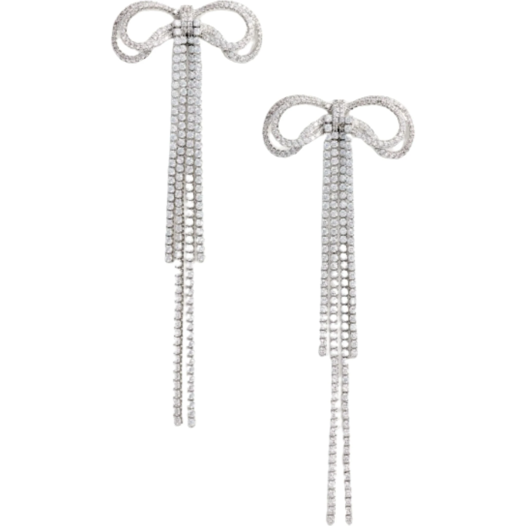 DOUBLE CRYSTAL BOW EARRINGS