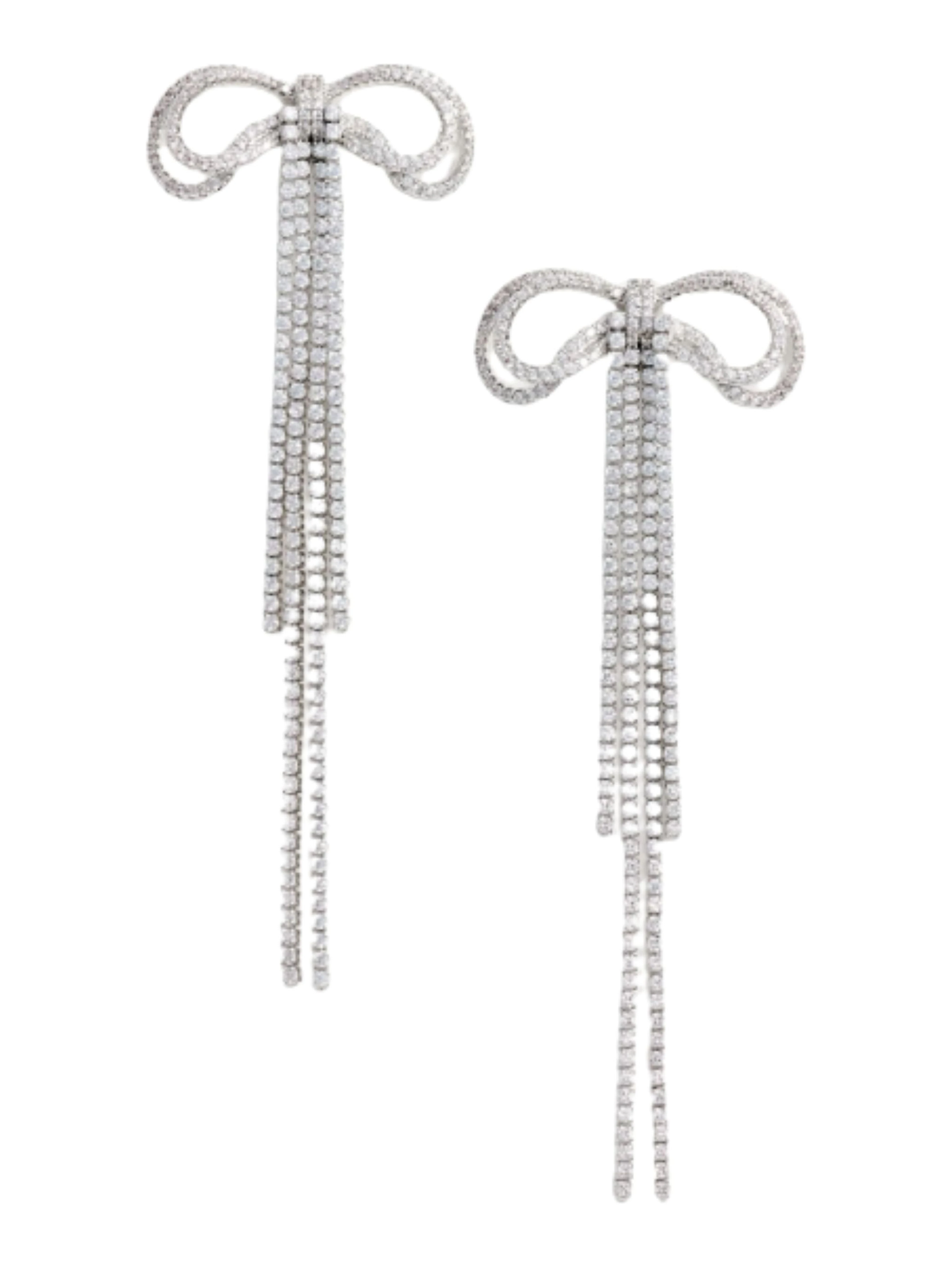 DOUBLE CRYSTAL BOW EARRINGS