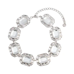 SILVER CRYSTAL NECKLACE