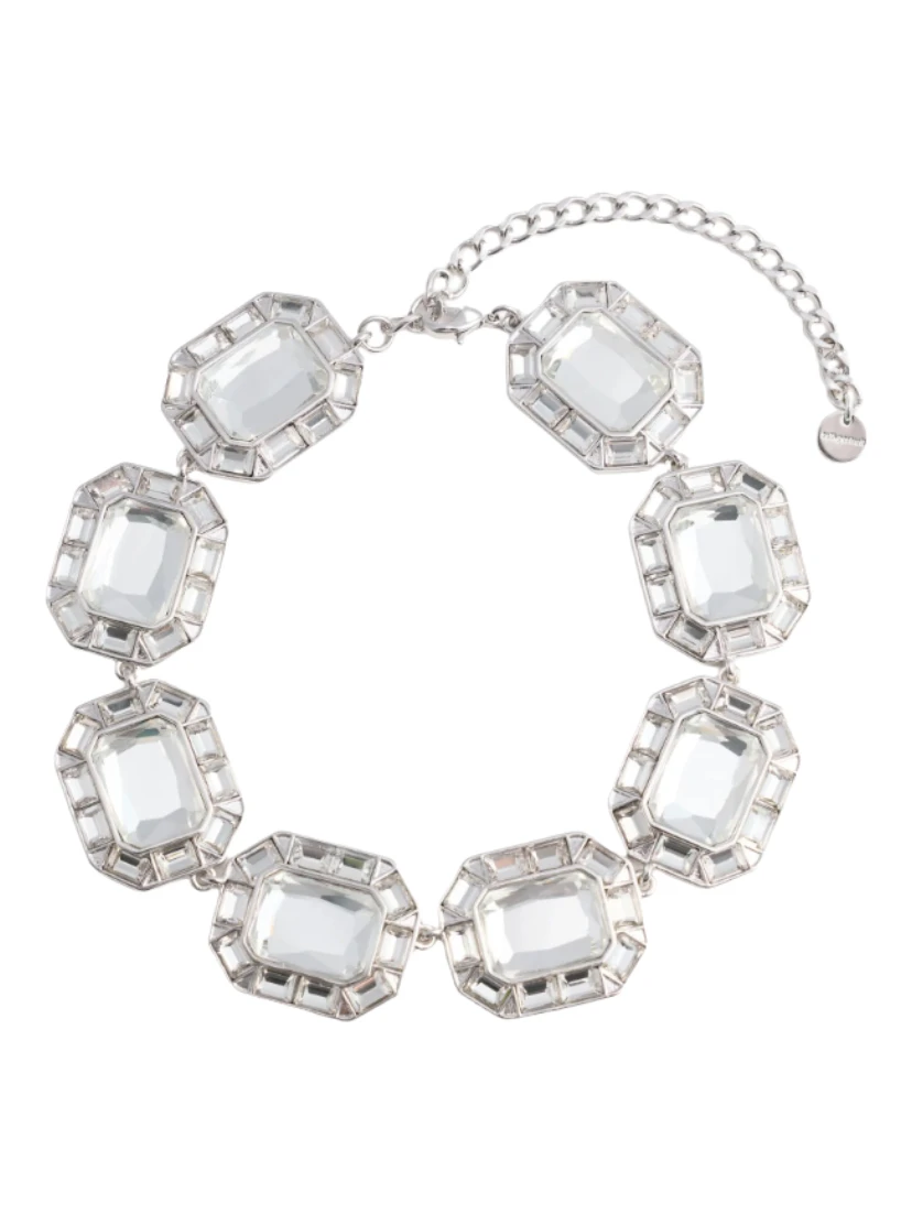 SILVER CRYSTAL NECKLACE