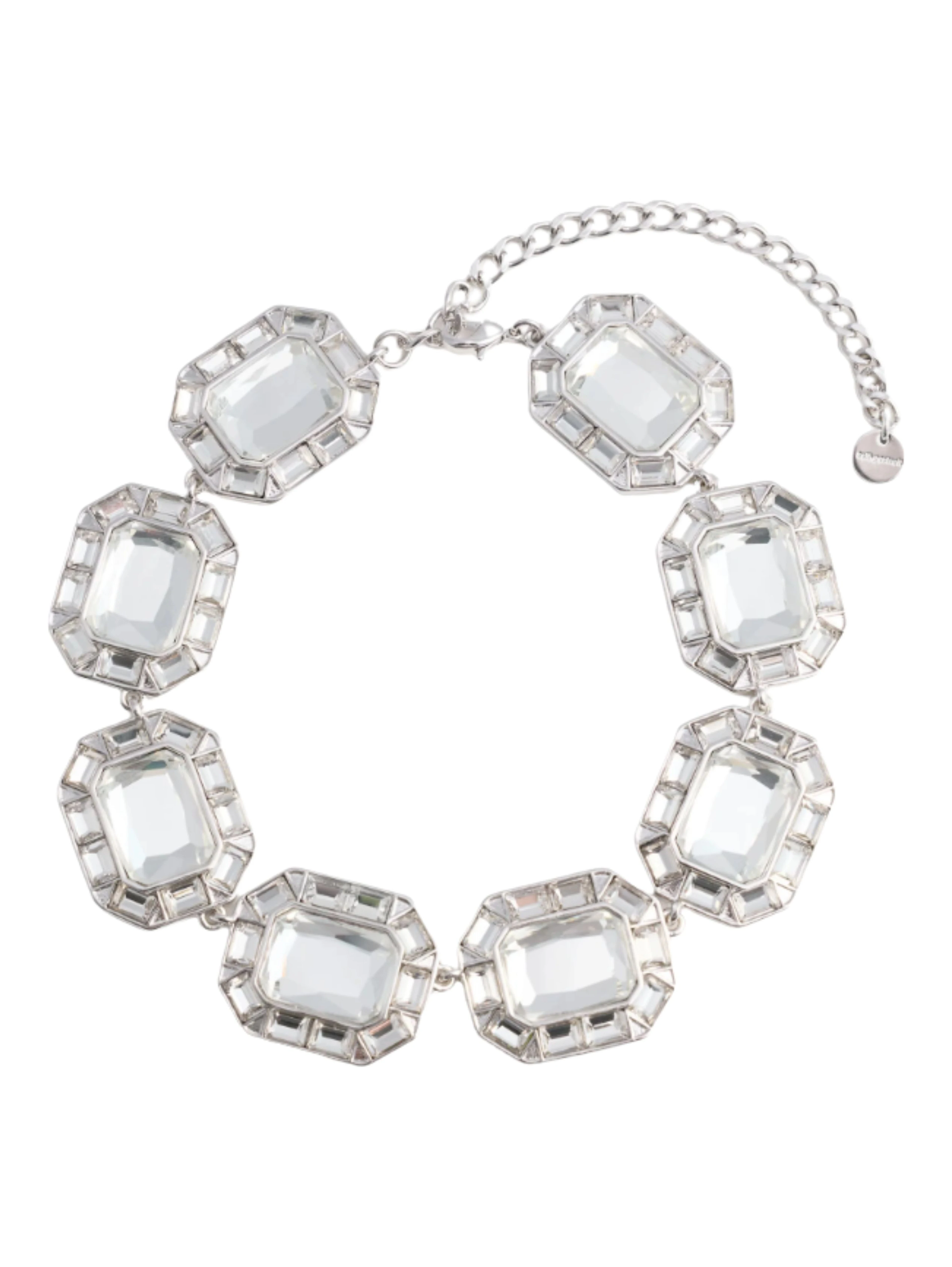 SILVER CRYSTAL NECKLACE