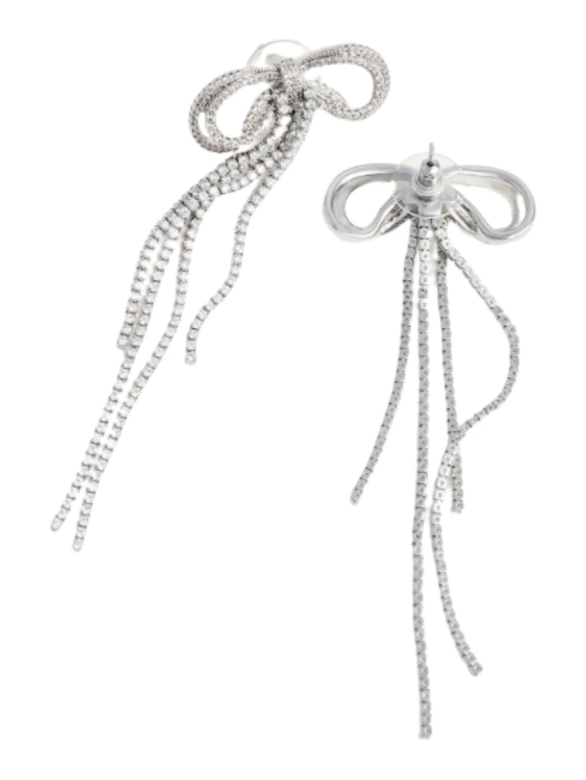 DOUBLE CRYSTAL BOW EARRINGS