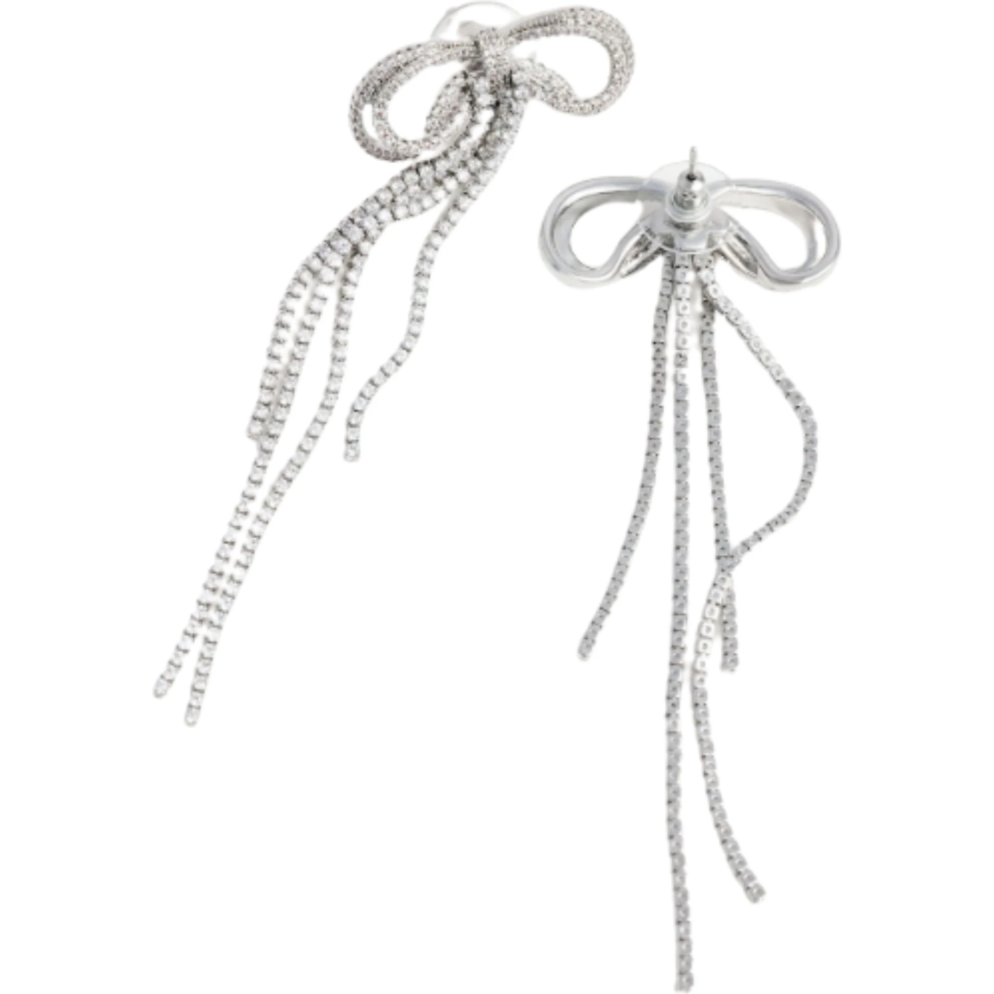 DOUBLE CRYSTAL BOW EARRINGS