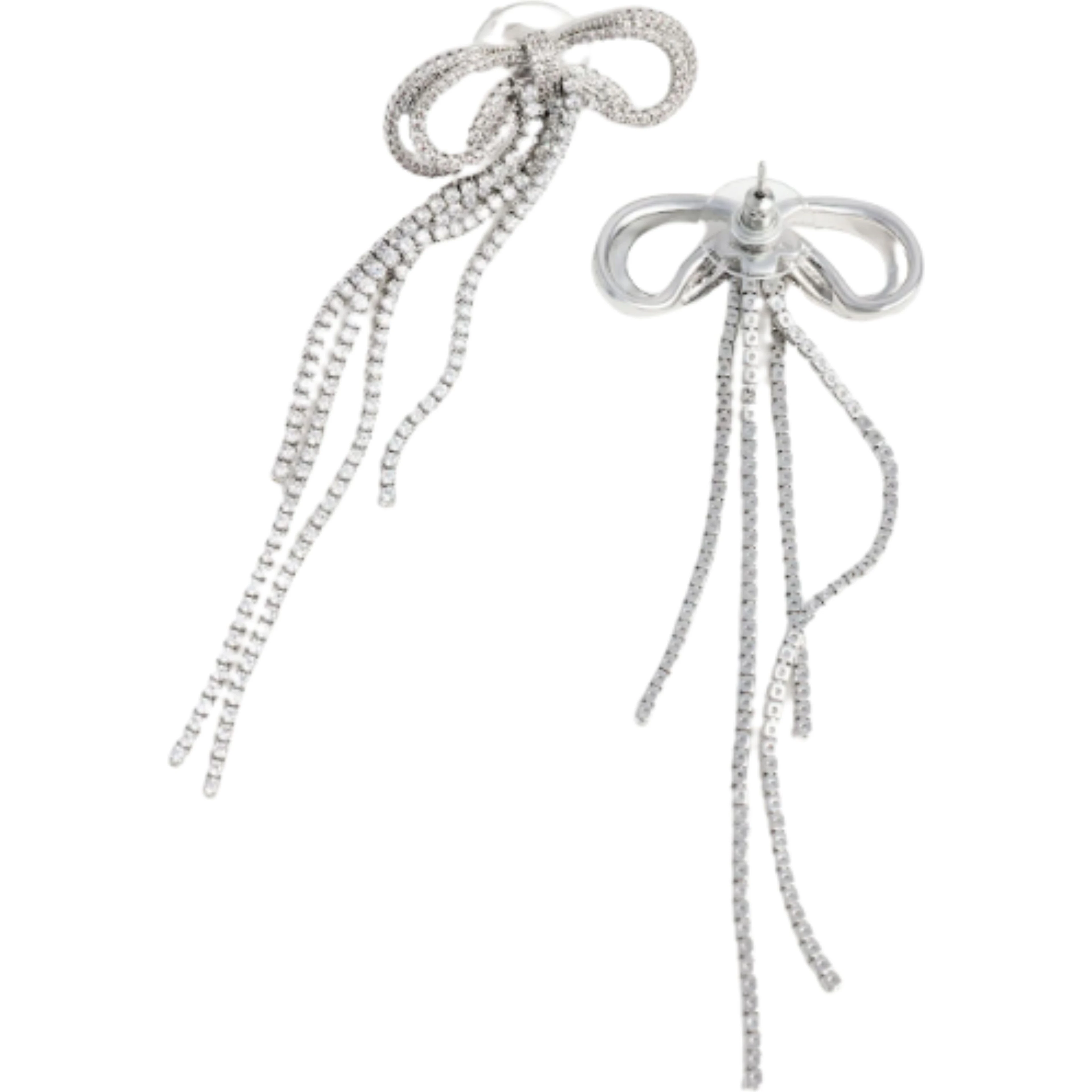 DOUBLE CRYSTAL BOW EARRINGS
