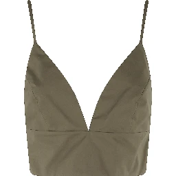 TOP  IN POPELINE SCOLLO V SPALLINE SOTTILI