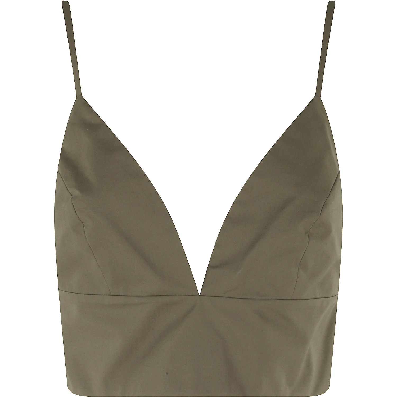 TOP IN POPELINE SCOLLO V SPALLINE SOTTILI