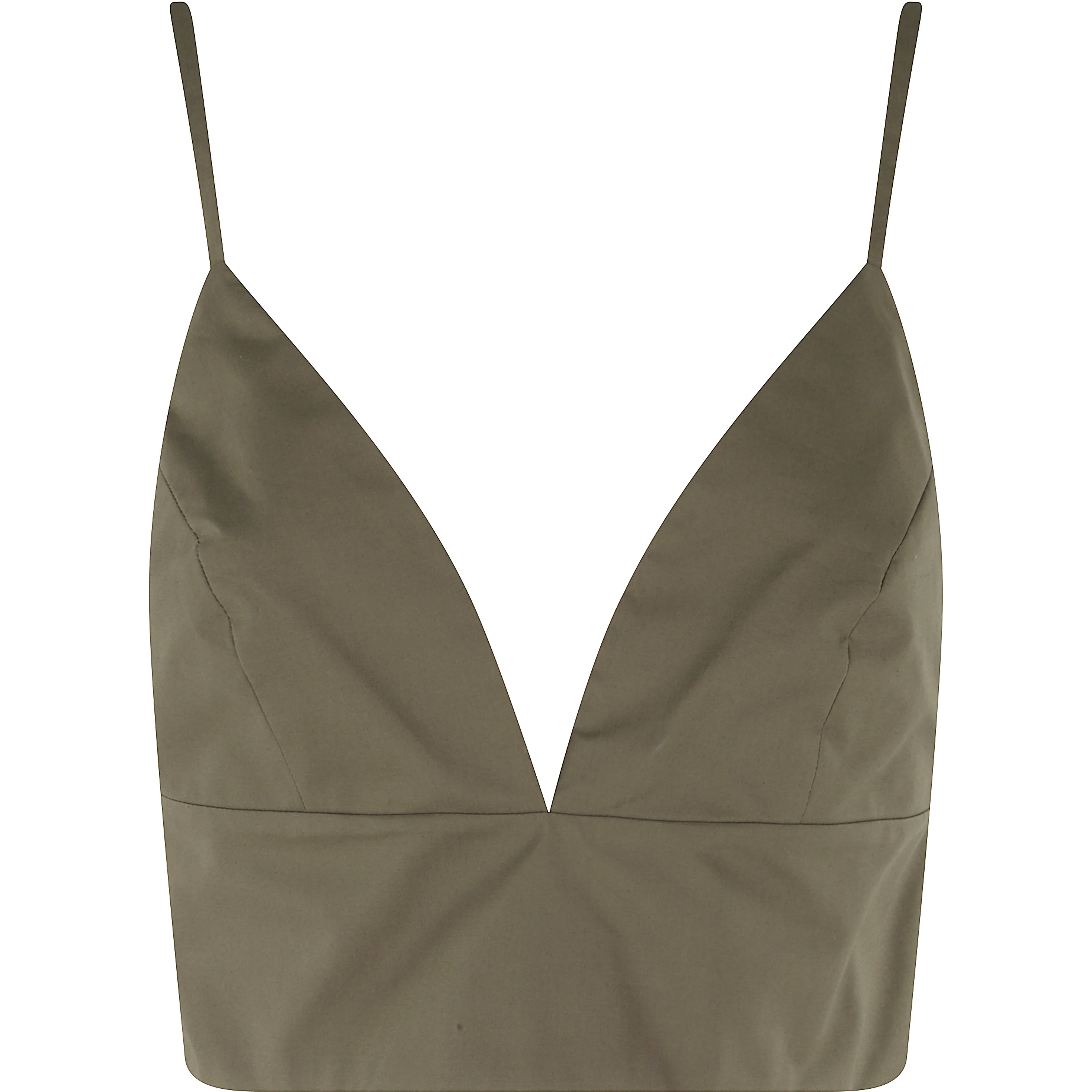 TOP  IN POPELINE SCOLLO V SPALLINE SOTTILI