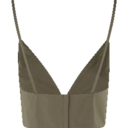 TOP  IN POPELINE SCOLLO V SPALLINE SOTTILI