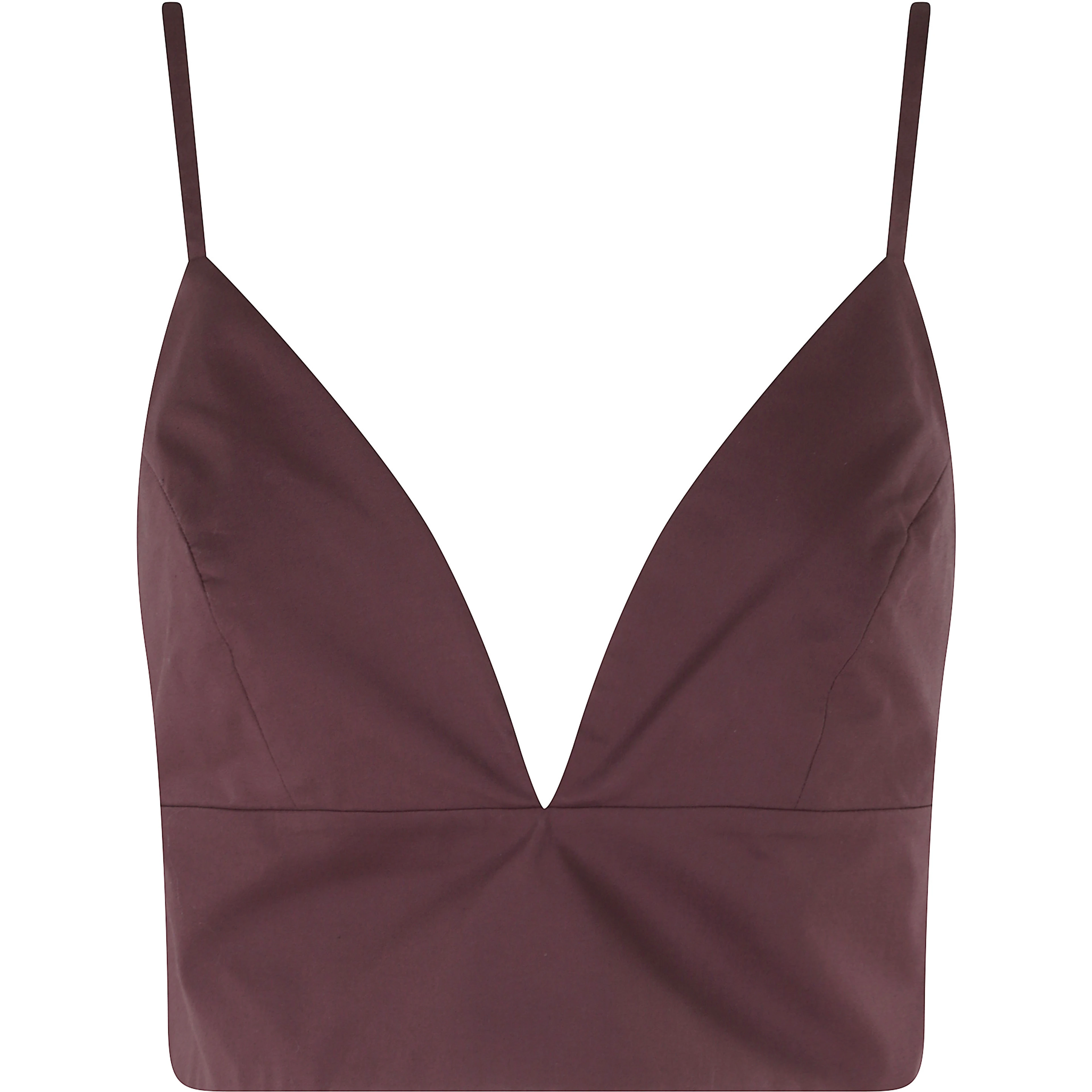 TOP  IN POPELINE SCOLLO V SPALLINE SOTTILI