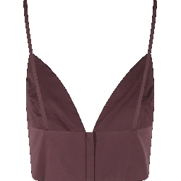 TOP  IN POPELINE SCOLLO V SPALLINE SOTTILI