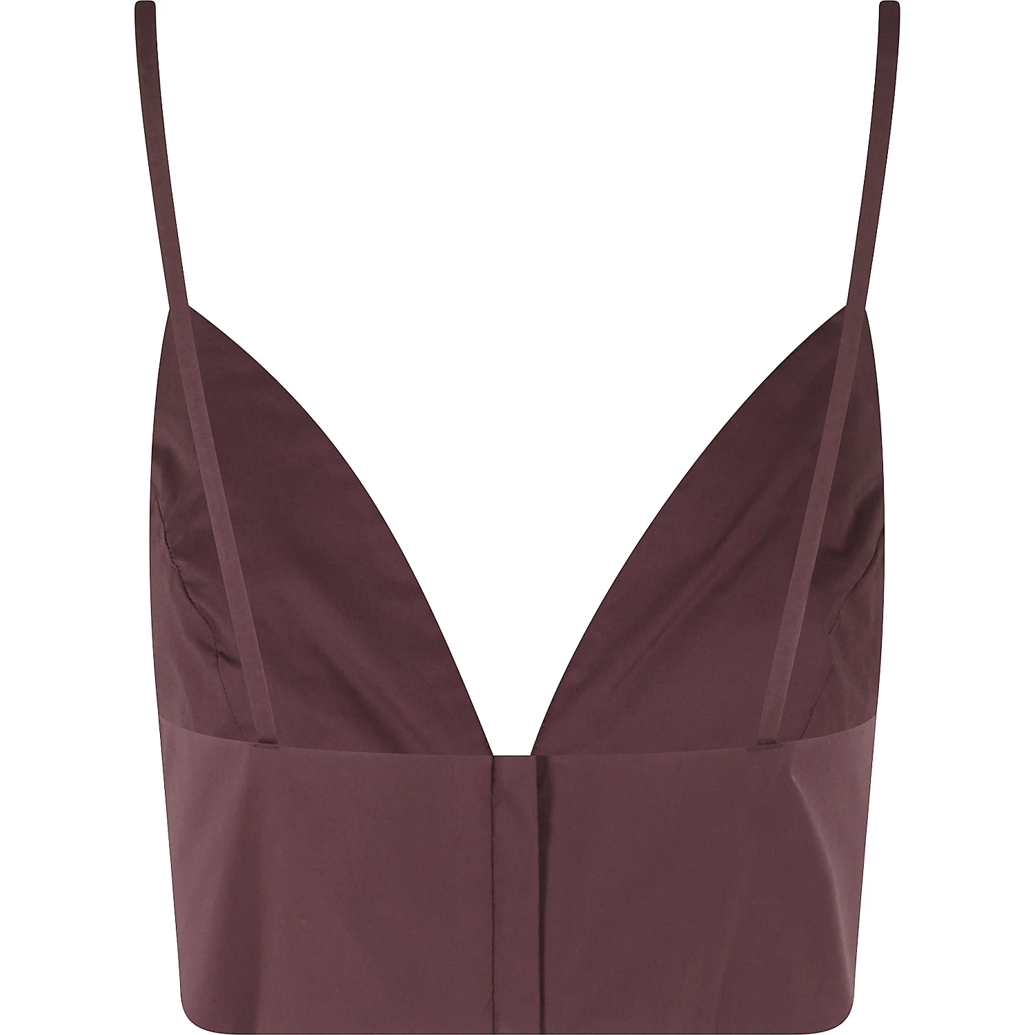 TOP IN POPELINE SCOLLO V SPALLINE SOTTILI