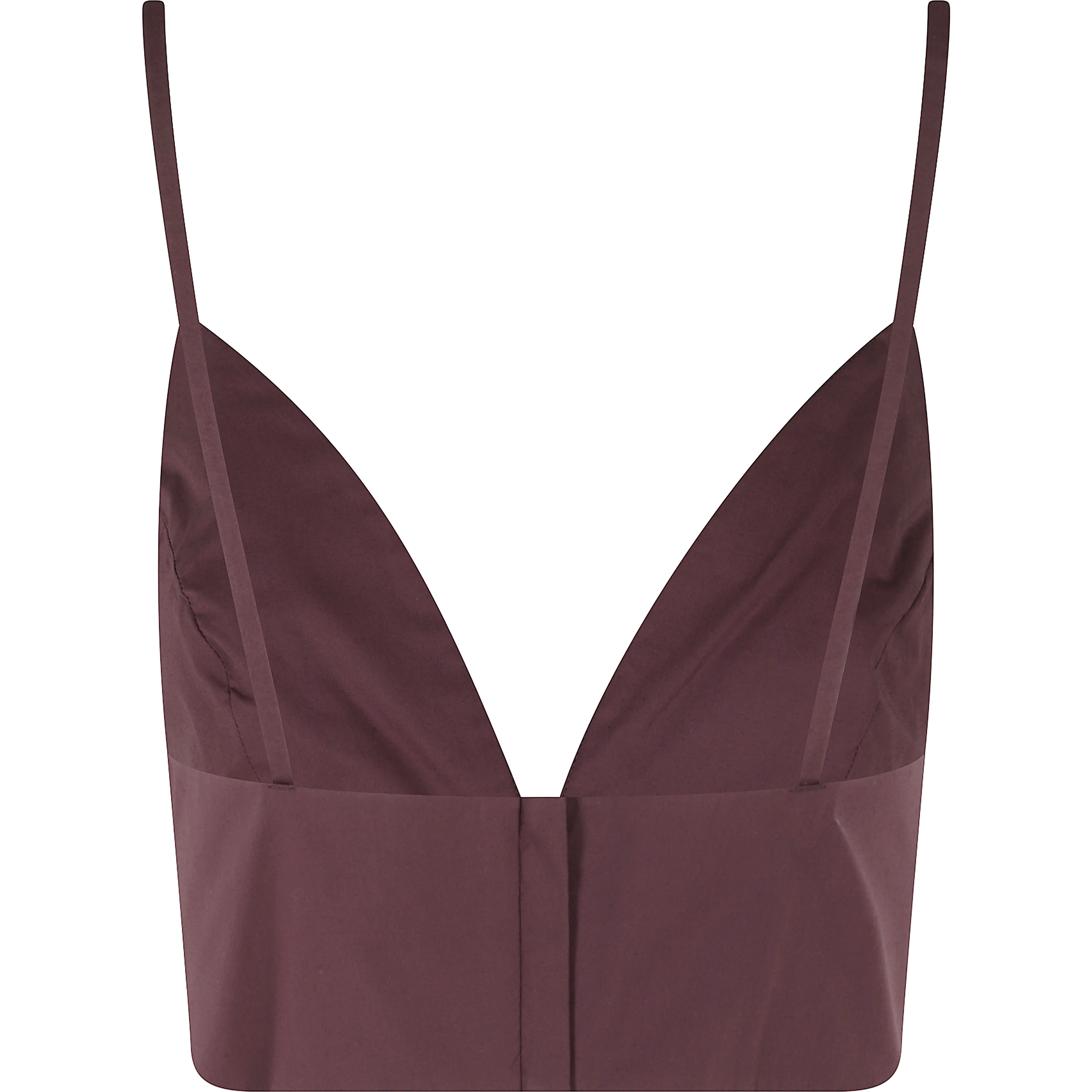 TOP  IN POPELINE SCOLLO V SPALLINE SOTTILI