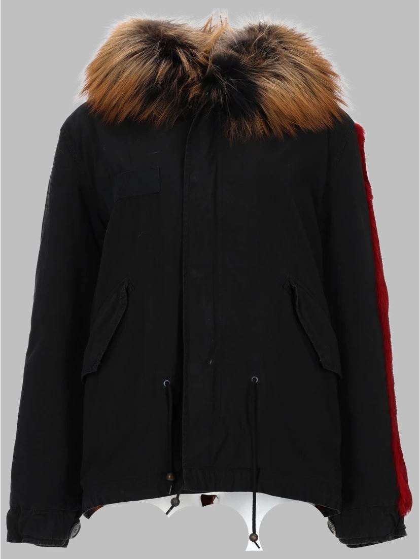 fur patches parka