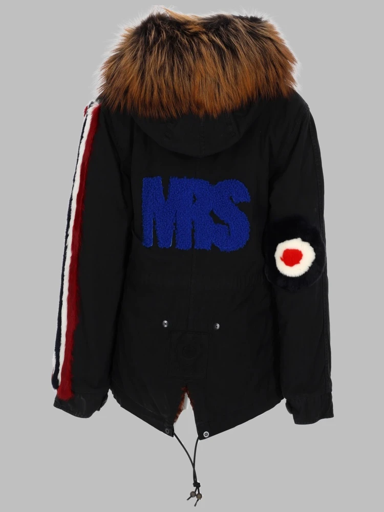 fur patches parka alternative