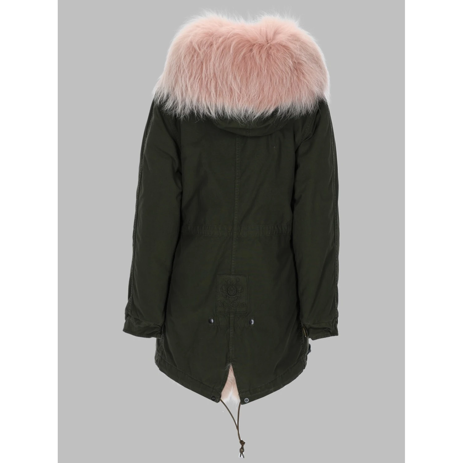 pink fur parka