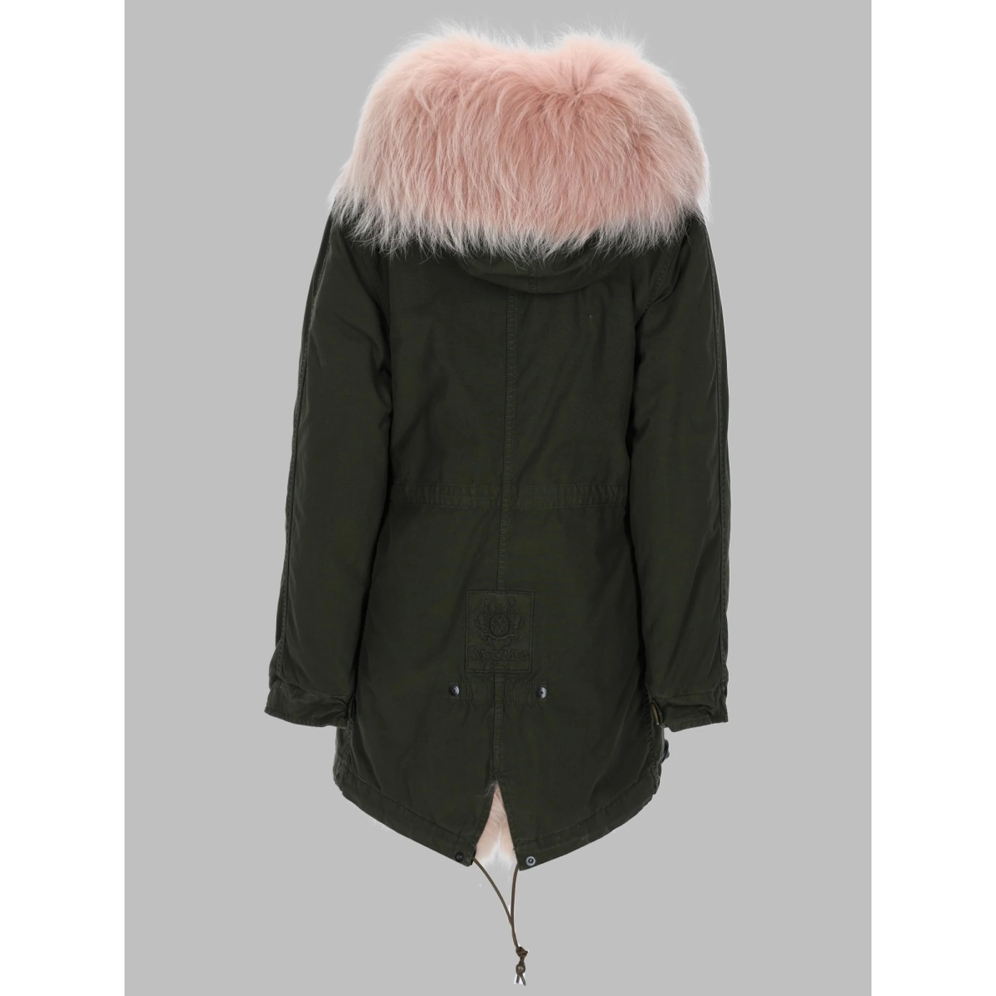 pink fur parka
