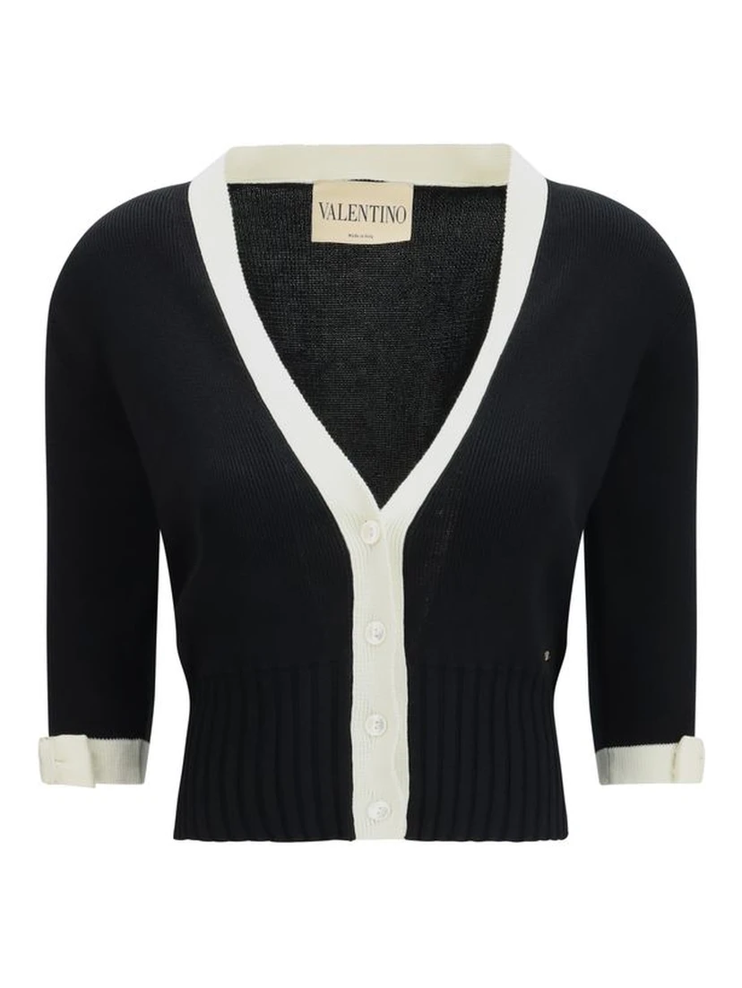 Black Cotton Cardigan