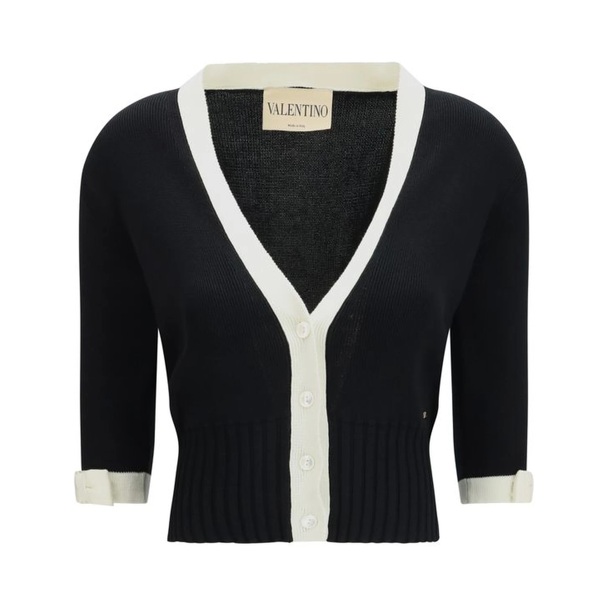 Black Cotton Cardigan