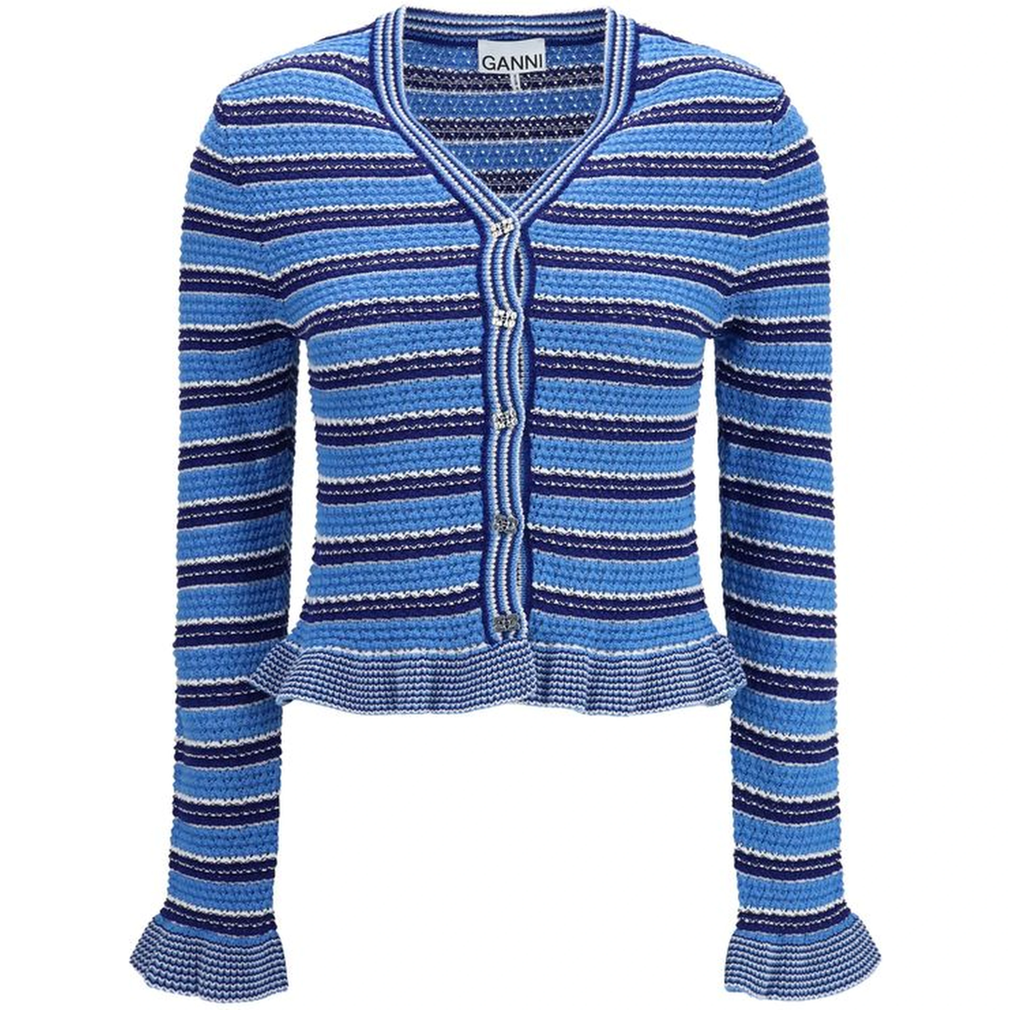 Blue Cotton Cardigan