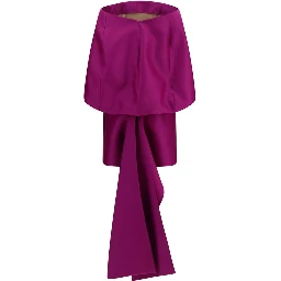 Purple Wool Oves Aries Cocktail Dress