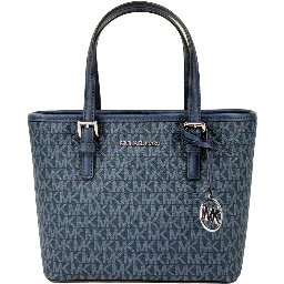 Michael Kors Navy Signature XS Carryall Tote Bag
