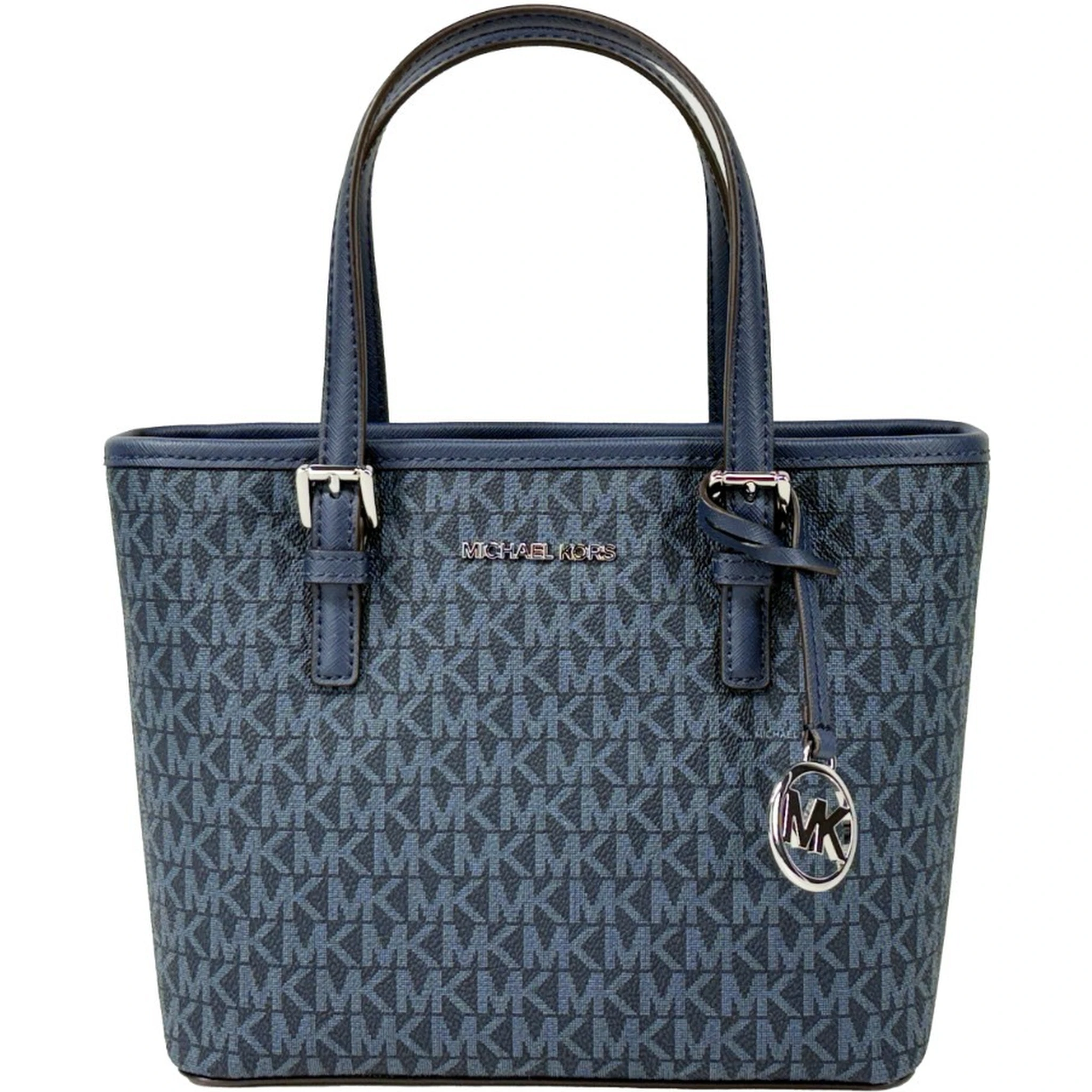 Michael Kors Navy Signature XS Carryall Tote Bag