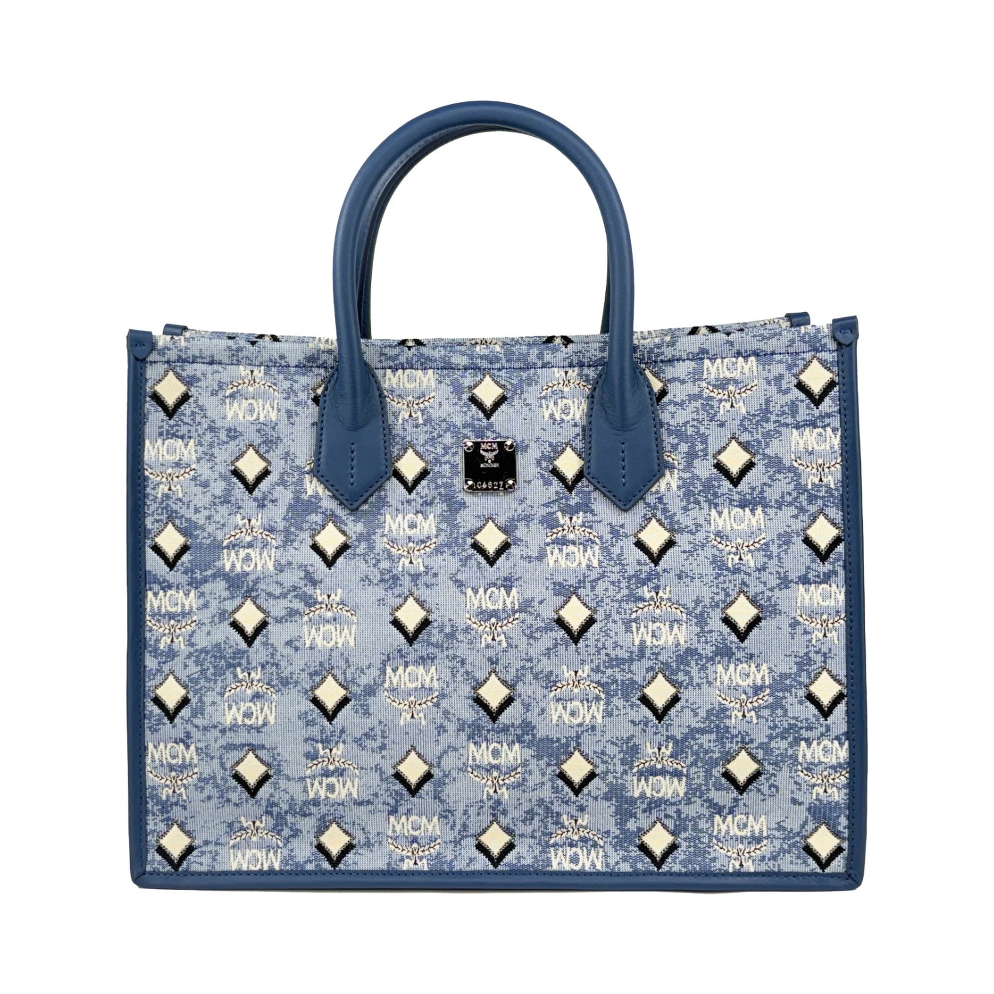MCM Aren Munchen Denim Tote Bag