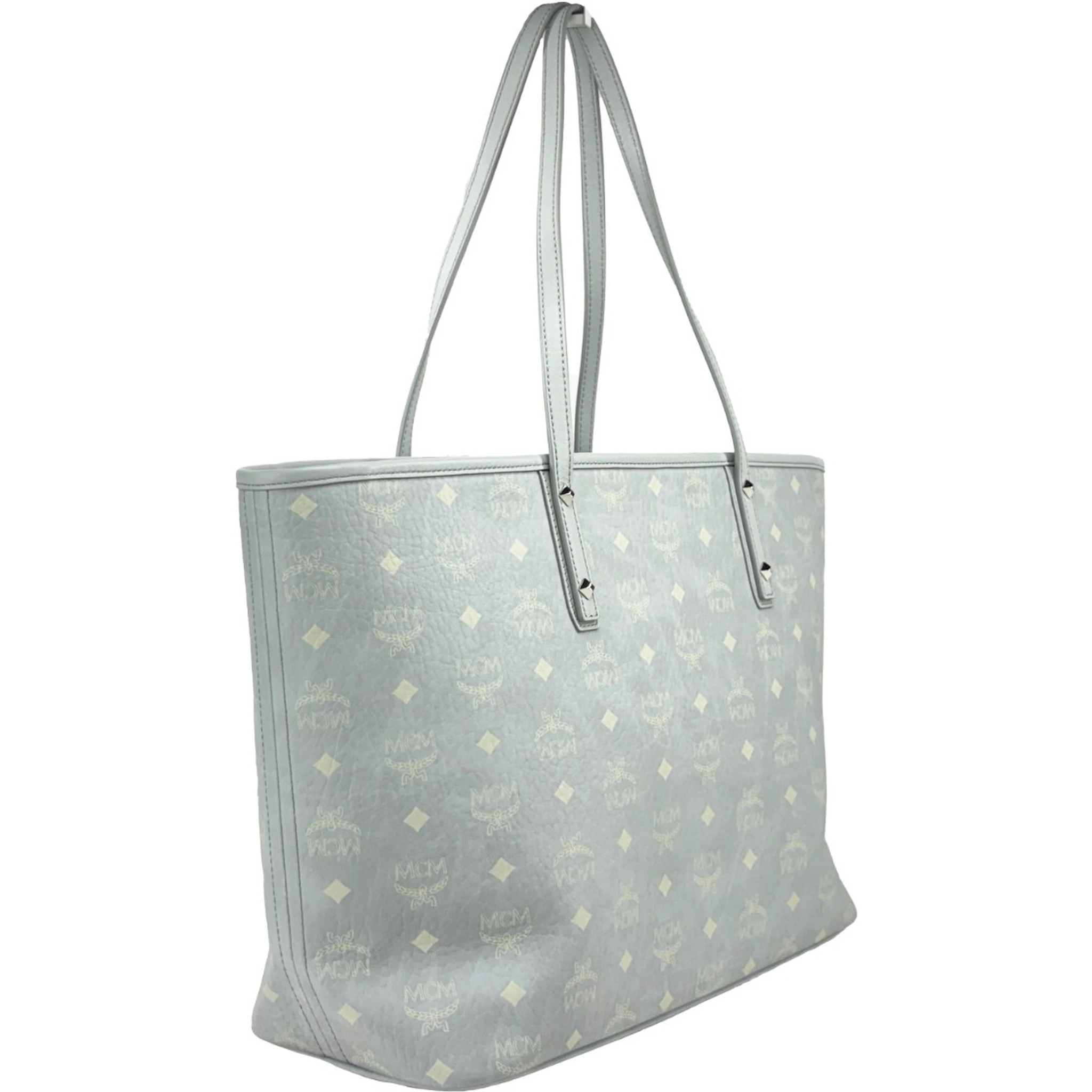 MCM Aren Leather Shoulder Tote Bag