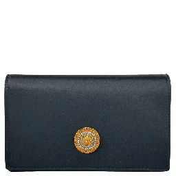 Versace Mini Chain Black Crossbody Wallet Bag