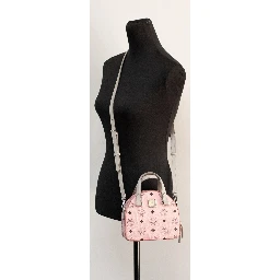 MCM Signature Half Moon Top Handle Crossbody Bag