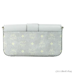 MCM Small Mode Travia Pebbled Visetos Leather Shoulder Crossbody Clutch Bag