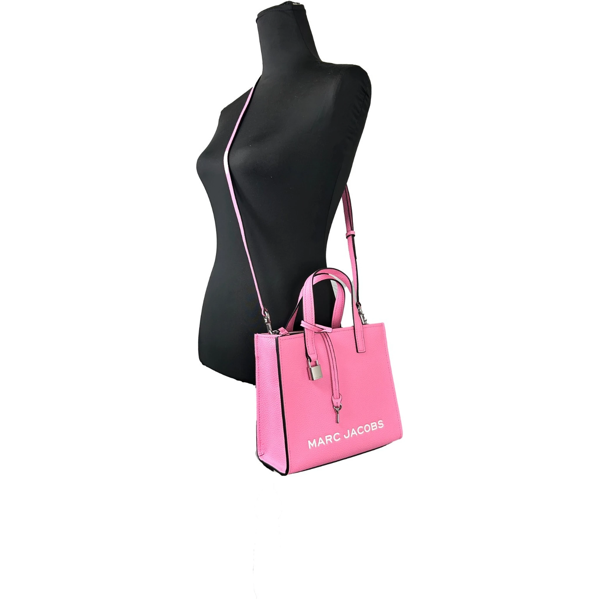 Marc Jacobs Mini Grind Pink Leather Crossbody Bag Purse