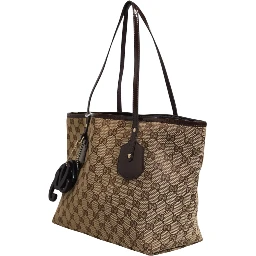 Beige Canvas Medium Jolie Charm Tote Bag
