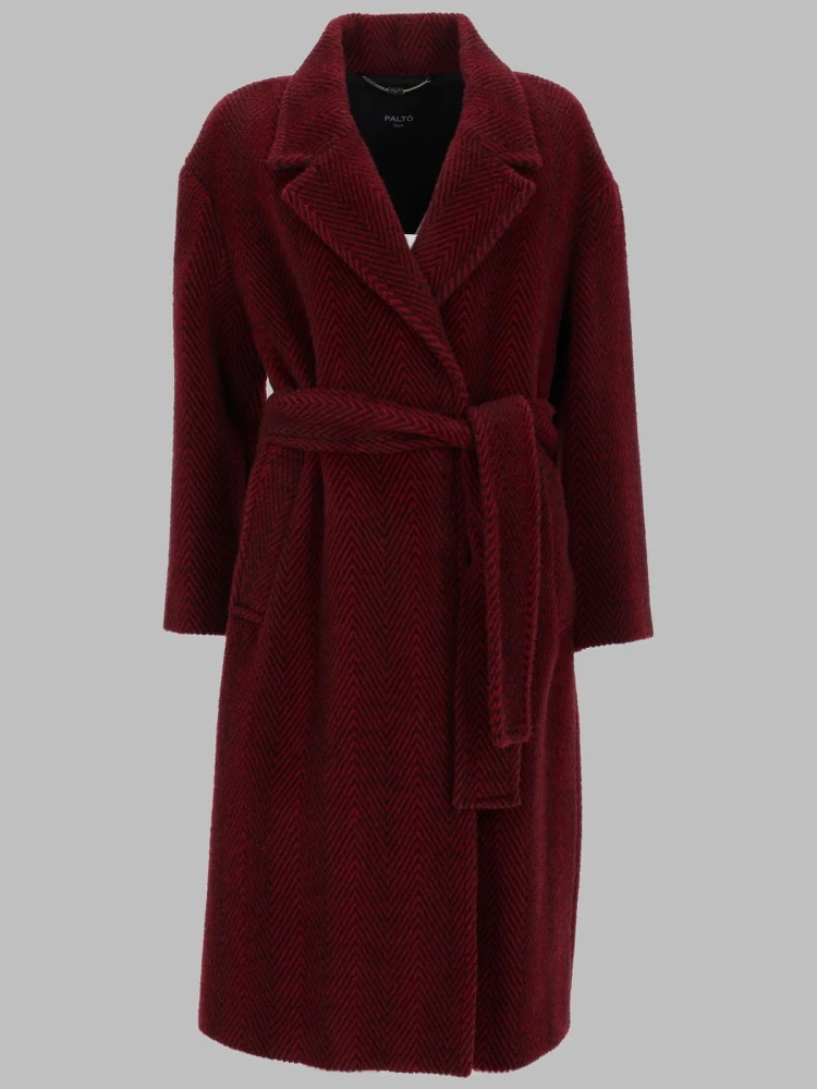CAPPOTTO IN ALPACA E LANA CON CINTURA