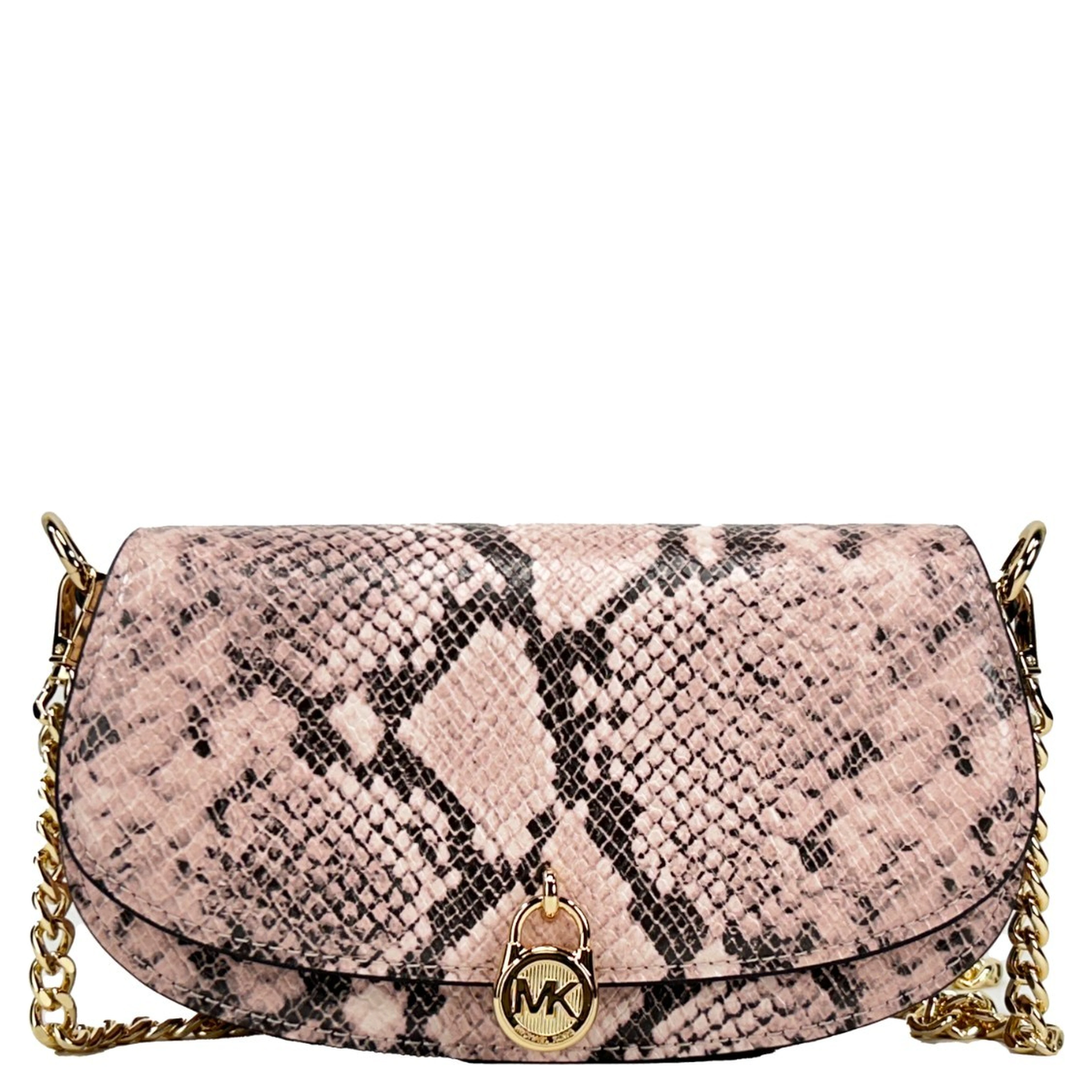 Michael Kors Mila Small Snakeskin Messenger Crossbody Bag