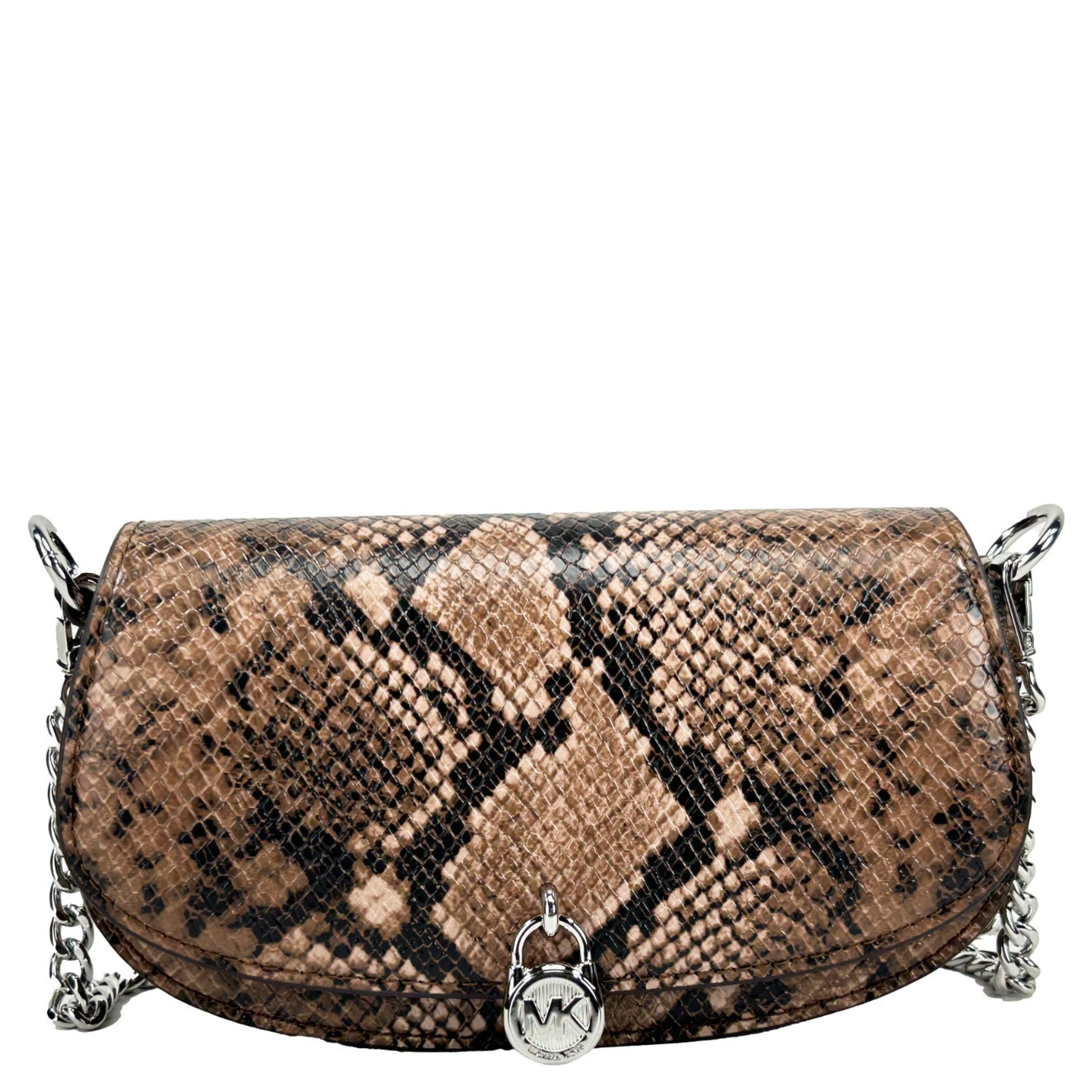 Michael Kors Mila Small Snakeskin Messenger Crossbody Bag