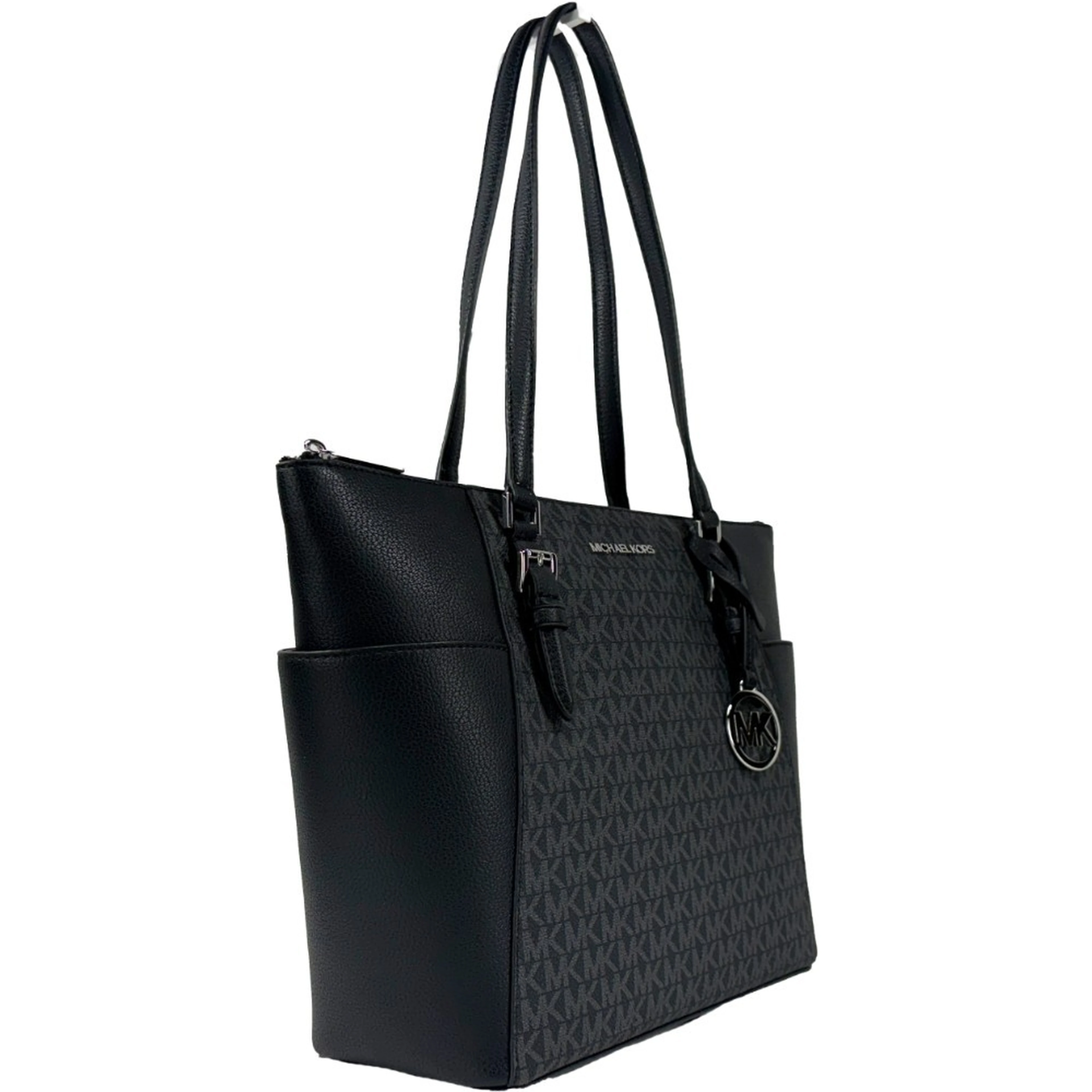 Michael Kors Charlotte Leather Top Zip Tote Bag