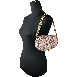 Michael Kors Mila Small Snakeskin Messenger Crossbody Bag