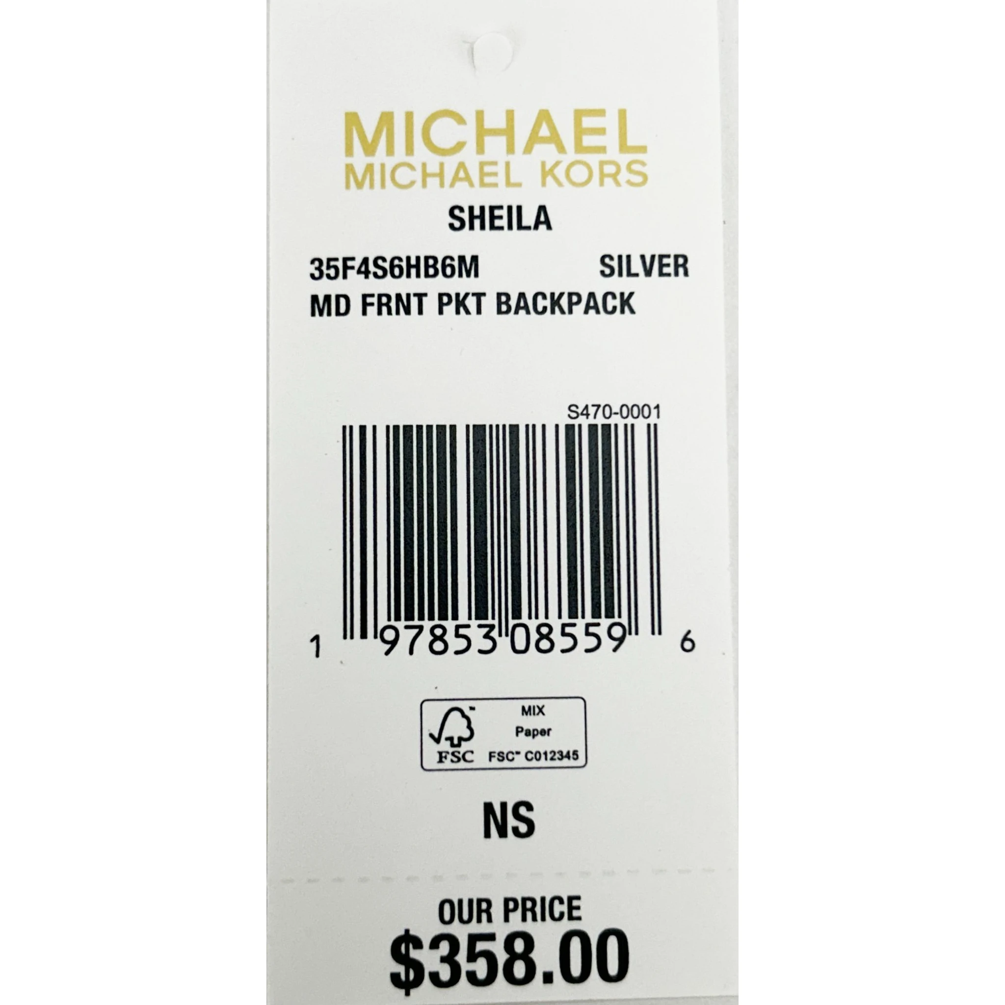 Michael Kors Sheila Medium PVC Backpack Bookbag