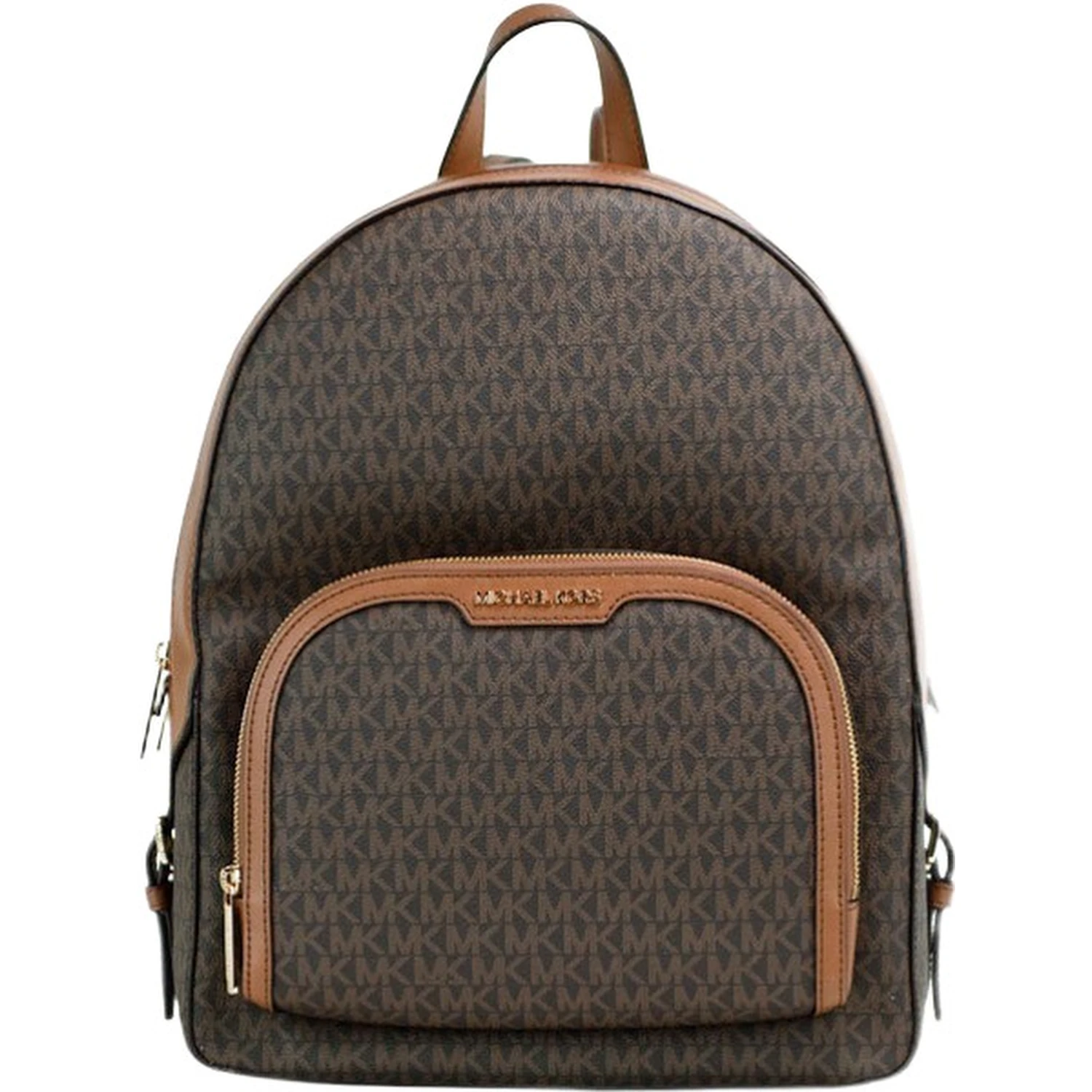 Michael Kors Jaycee Large Brown Signature PVC Shoulder Backpack Bookbag