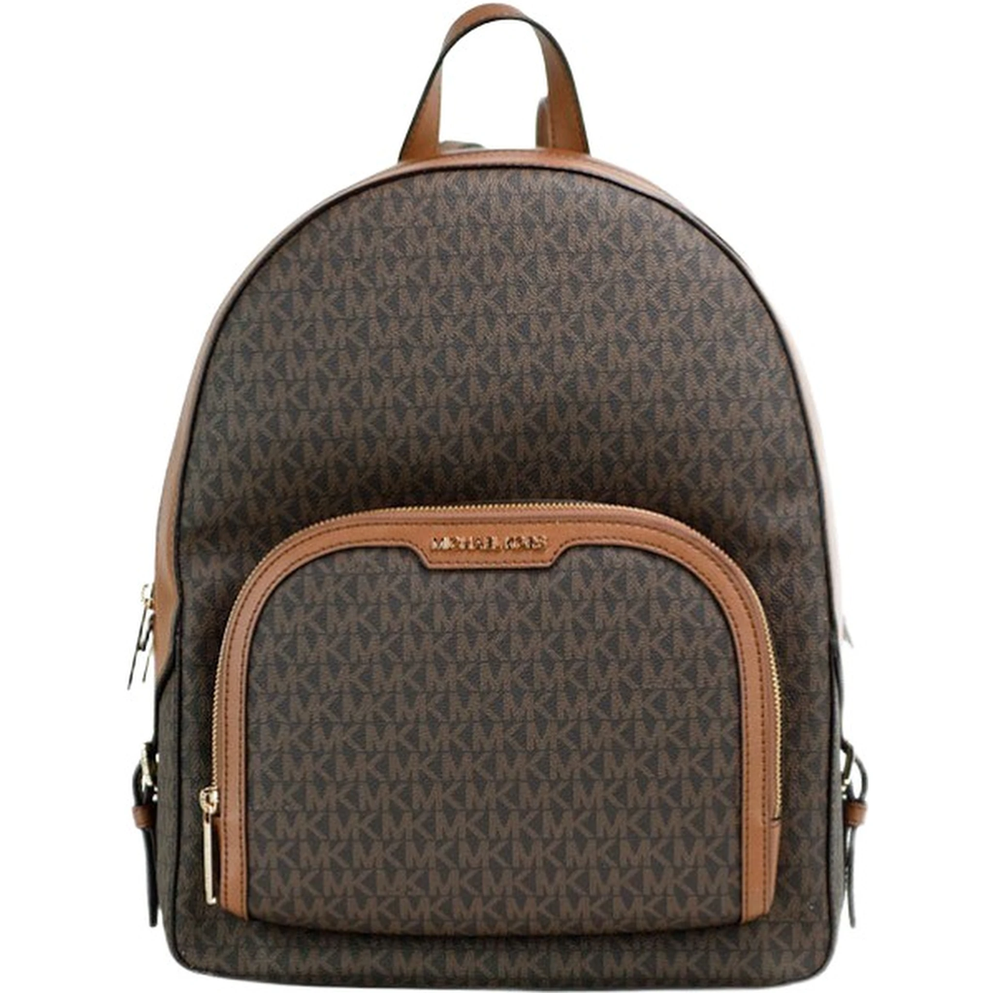 Michael Kors Jaycee Large Brown Signature PVC Shoulder Backpack Bookbag
