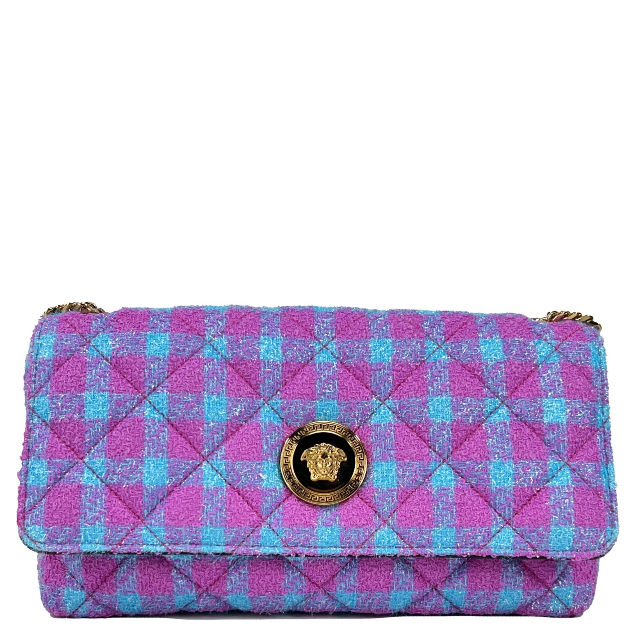 Versace Wool Lurex Medium Shoulder Crossbody Bag