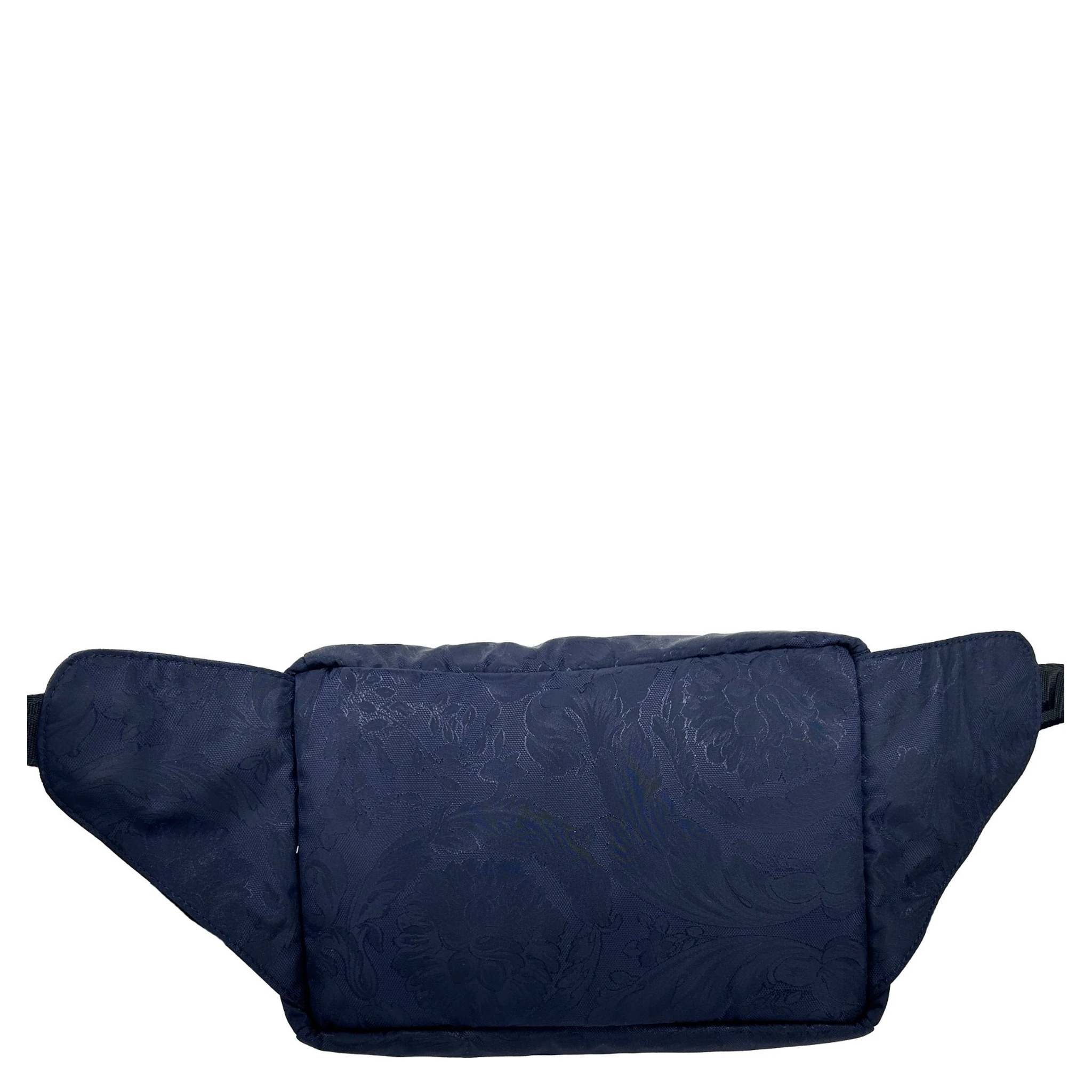 Versace Medusa Navy Nylon Belt Bag Waist Fanny Pack Purse